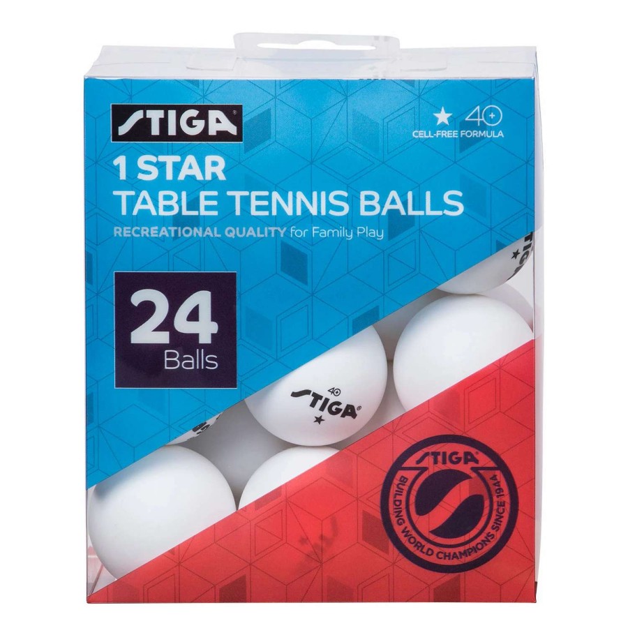 Games & Toys * | Stiga 1-Star Assorted Table Tennis Balls 24-Pack