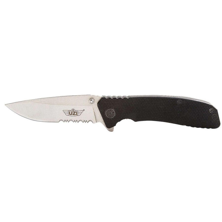 Knives * | Uzi Assisted-Open Tactical Serrated Knife