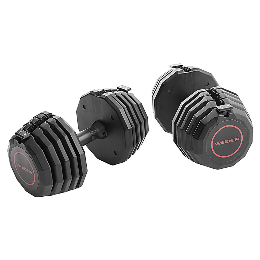 Weights & Benches * | Weider Select-A-Weight 50-Lb. Adjustable Dumbbell Set