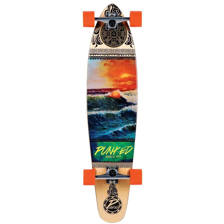 Games & Toys * | Punked 38 Kicktail Wave Scene Longboard