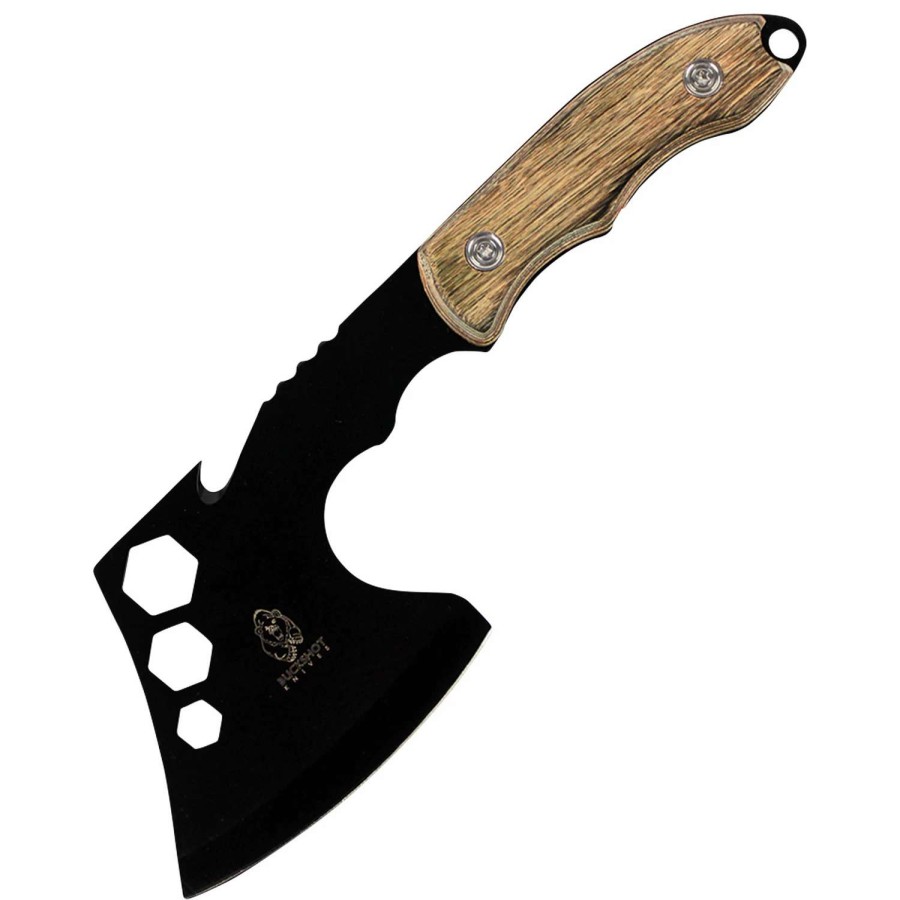 Knives * | Buckshot 10.2 Black Axe With Wooden Handle