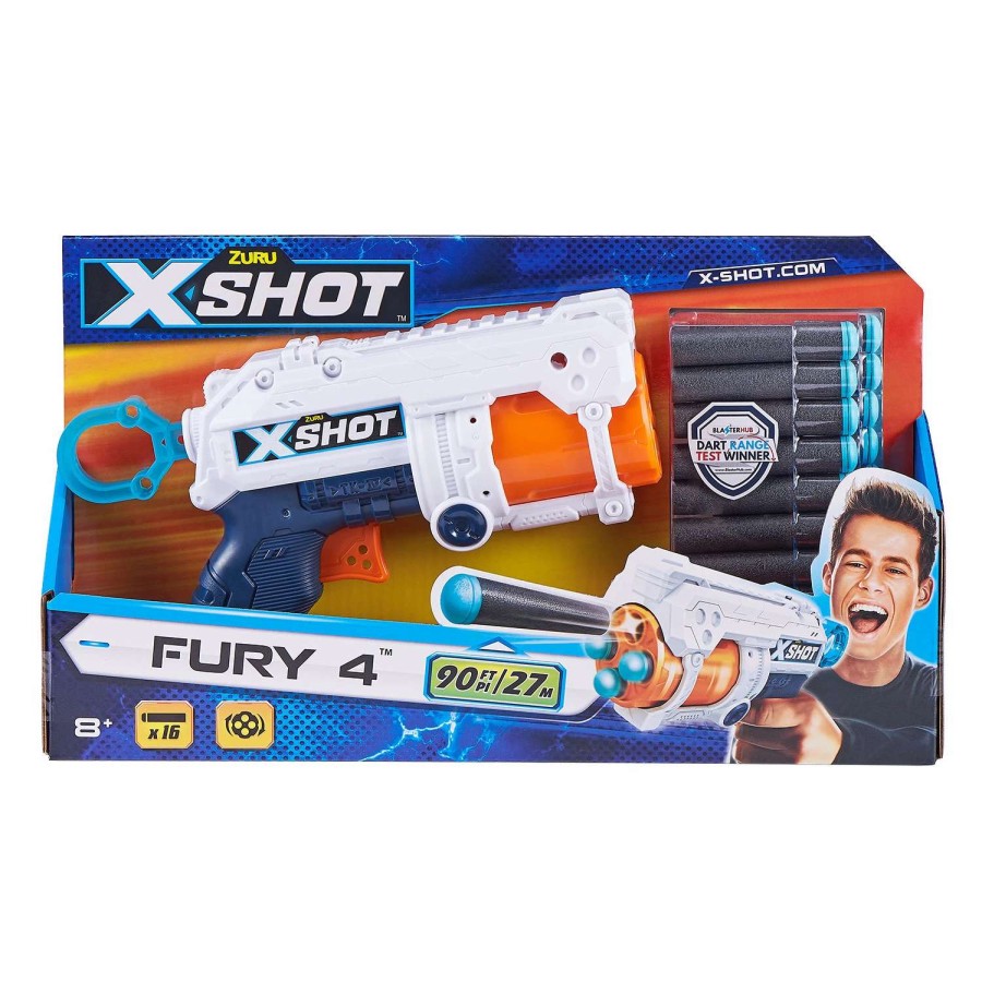 Games & Toys * | Zuru X-Shot Excel Fury 4 Foam Dart Blaster