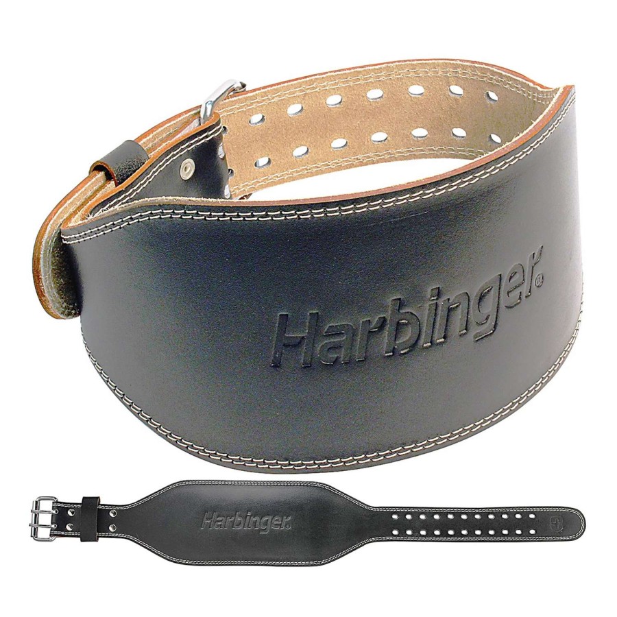 Weights & Benches * | Harbinger 6 Padded Leather Weightlifting Belt