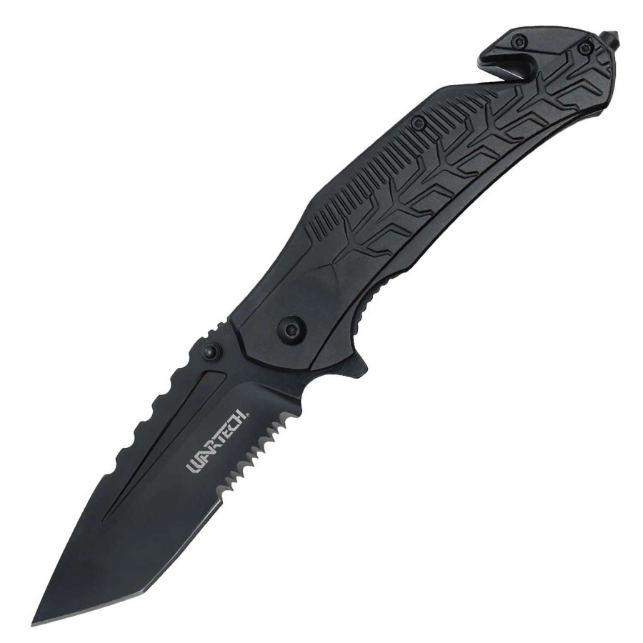 Knives * | Wartech Pwt399 4.75 Rescue Spring-Assisted Folding Knife