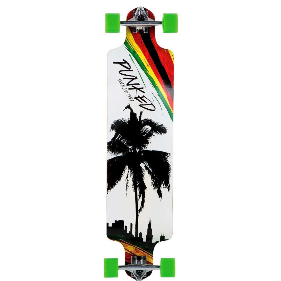 Games & Toys * | Punked 39 Dropdown Palm City Rasta Longboard