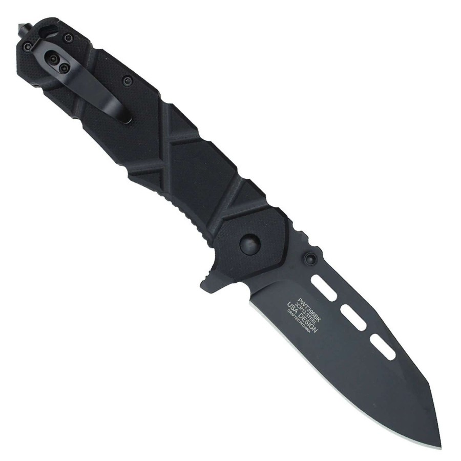 Knives * | Wartech Pwt396 4.75 Spring-Assisted Folding Knife